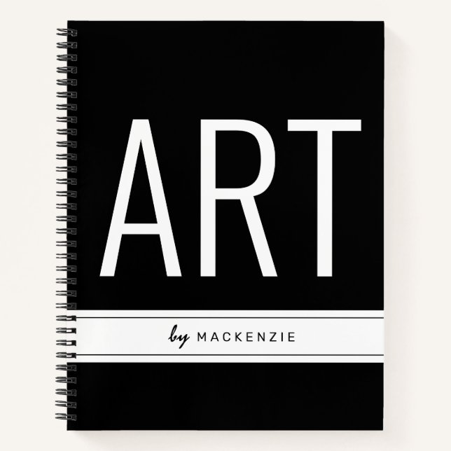 Livre de dessin d'art avec nom Grand titre (Devant)