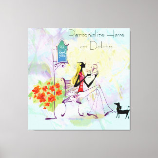 Livre de fille contemporaine boutique toile étirée