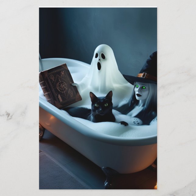 Livre de lecture de fantôme dans la baignoire et B (Devant)