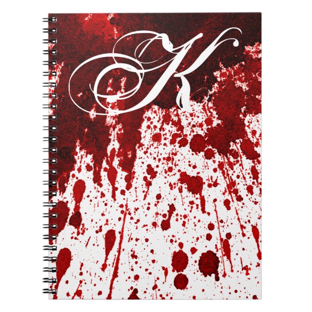 Livre de notes personnalisées Splatter de sang Vam (Devant)