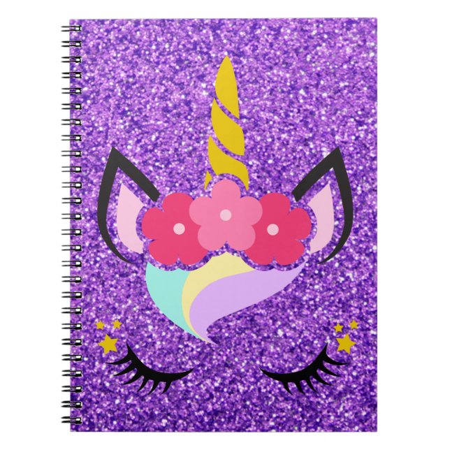 Livre de notes sur la Parties scintillant violette (Devant)