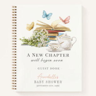 Livre de premier chapitre Tea Set Baby shower livr