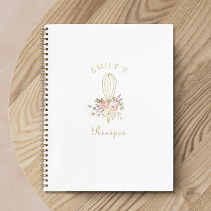 Livre de Recette Personnalisé Nom Fleur Élégante F