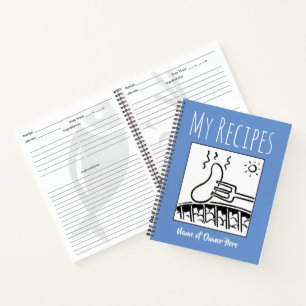 Livre de recettes avec le nom du propriétaire