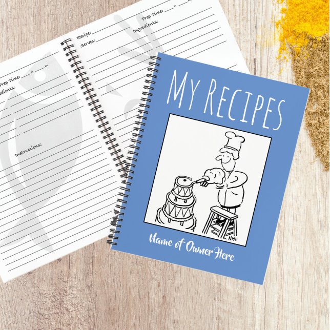 Livre de recettes avec le nom du propriétaire (Recipe Book)
