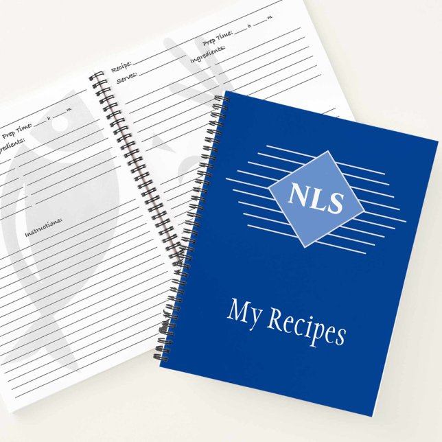 Livre de recettes avec les initiales du propriétai (Créateur téléchargé)