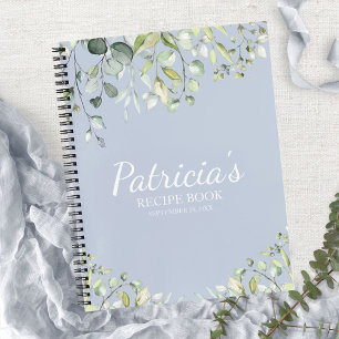 Livre de recettes de Baby Shower avec eucalyptus e