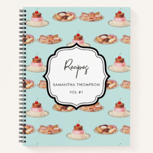 Livre de recettes de boulangerie de desserts rétro