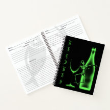 Livre de recettes de bouteille de squelette X-Ray