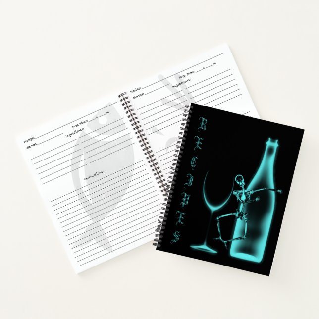 Livre de recettes de bouteille de squelette X-Ray  (Intérieur)