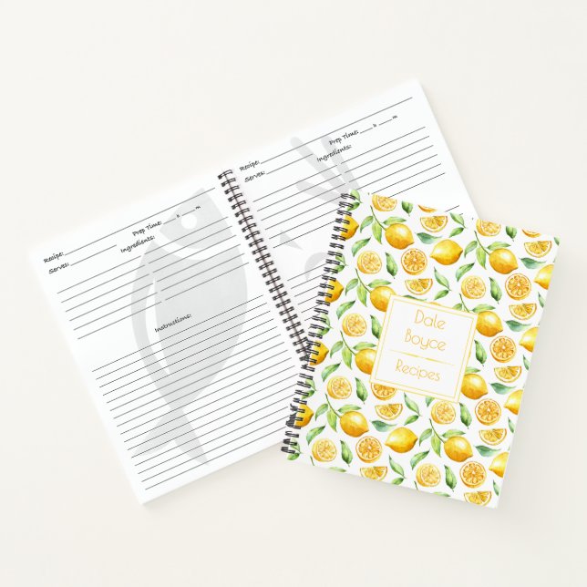 Livre de recettes de citrons et de feuilles à l'aq (Intérieur)