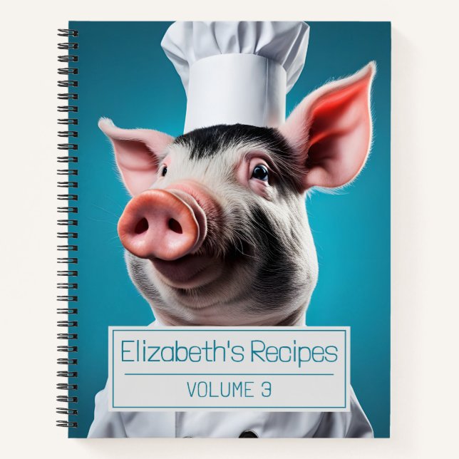 Livre de recettes de cochon chef (Devant)