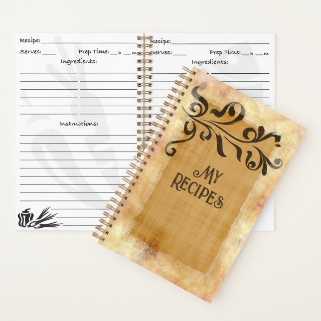 Livre de recettes de couverture Papyrus (À l'intérieur)