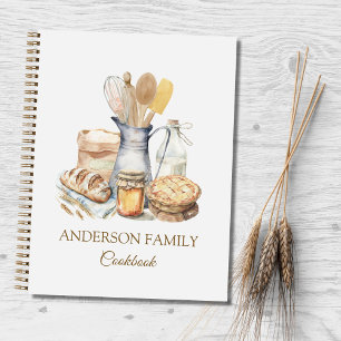Livre de recettes de famille d'ustensiles de cuisi