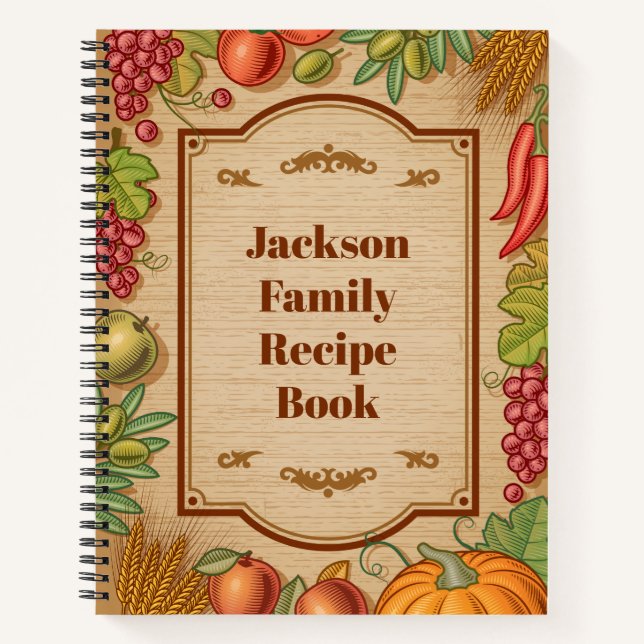 Livre de recettes de famille personnalisable (Devant)