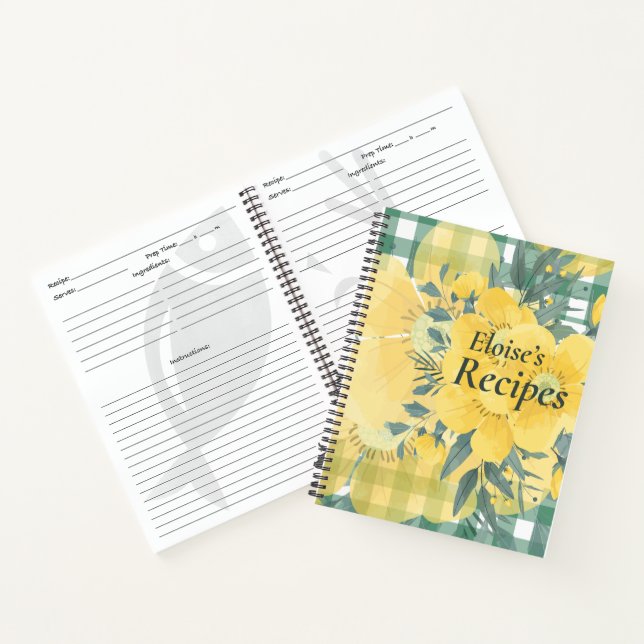 Livre de recettes de fleurs ensoleillées jaunes (Intérieur)