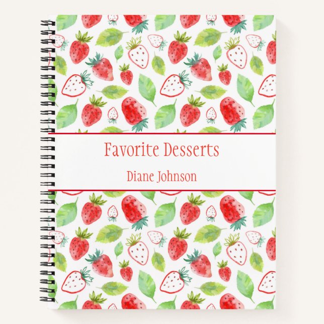 Livre de recettes de fraises rouges succulentes (Devant)