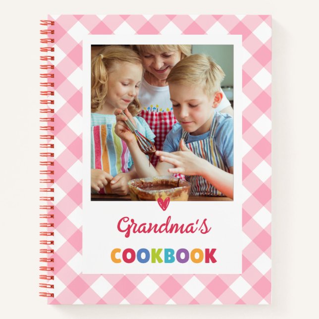 Livre de recettes de grand-mère PERSONNALISÉ (AJOU (Devant)