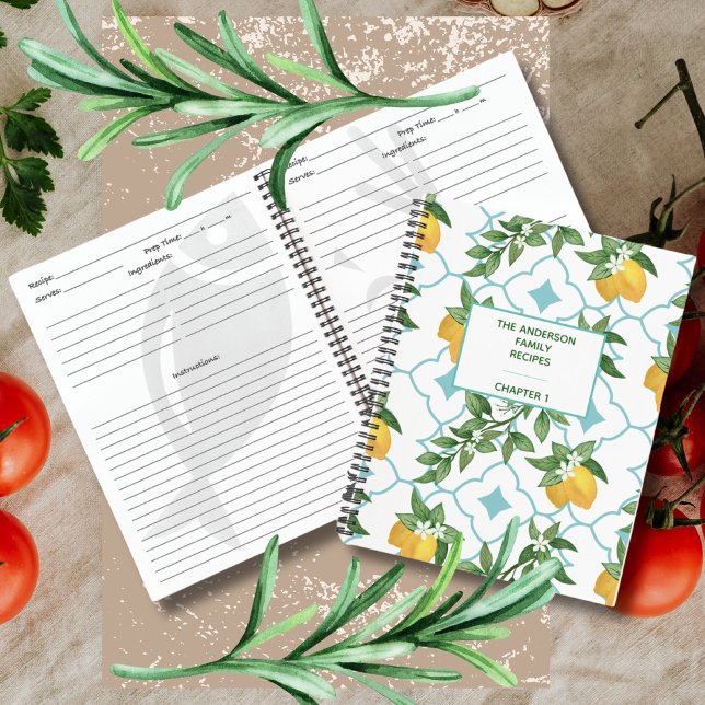 Livre de recettes de la famille de citron en mosaï (Créateur téléchargé)