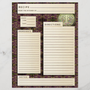 Livre de recettes de la famille Vintage personnali