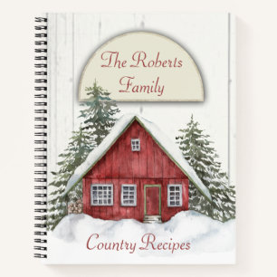 Livre de recettes de la scène d'hiver de Red Hous