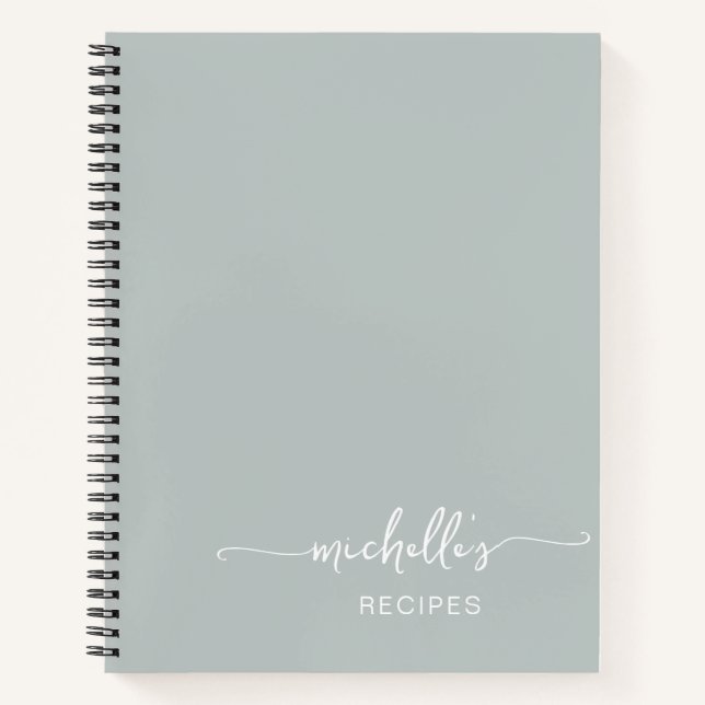 Livre de recettes de la signature en écriture curs (Devant)