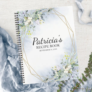 Livre de recettes de mariage géométrique verdure