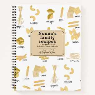 Livre de recettes de pâtes italiennes Formes et no