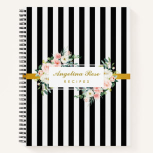 Livre de recettes de roses roses blanches et noire