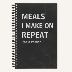 Livre de recettes drôle Repas que je fais en bou