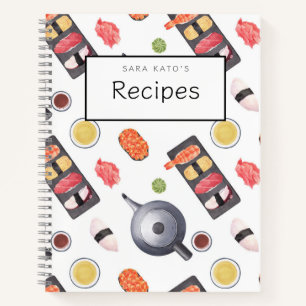 Livre de recettes du Motif japonais Sushi Nigiri