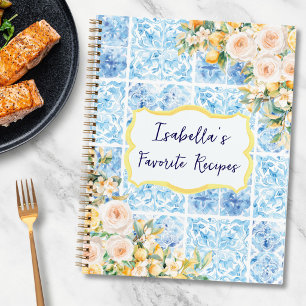 Livre de recettes Fleurs Citron Carreaux Méditerra