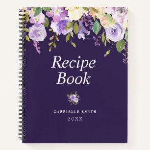 Livre de recettes florales pourpres moderne