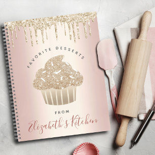 Livre de recettes Gold Parties scintillant Cupcake