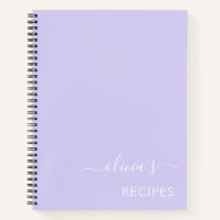Livre de recettes Lavande violet de la fille Monog