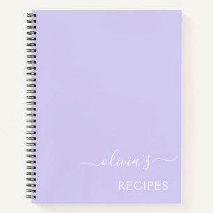 Livre de recettes Lavande violet de la fille Monog