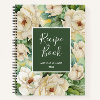 Livre de recettes moderne Magnolia Vert Nom floral