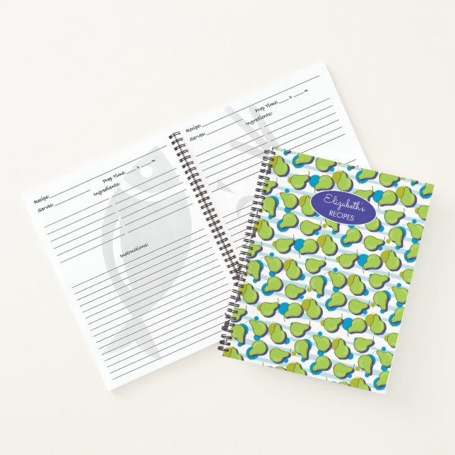 Livre de recettes Motif d'illustration de fruits à (Intérieur)