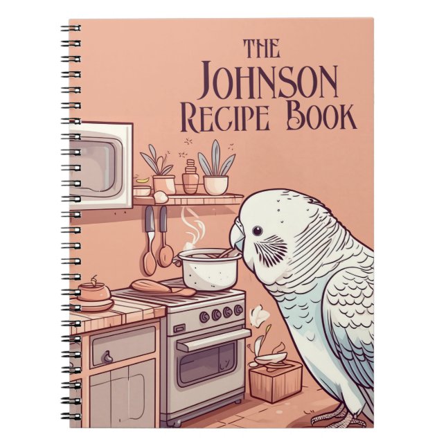 Livre de recettes personnalisé avec Cooking Budgie (Devant)