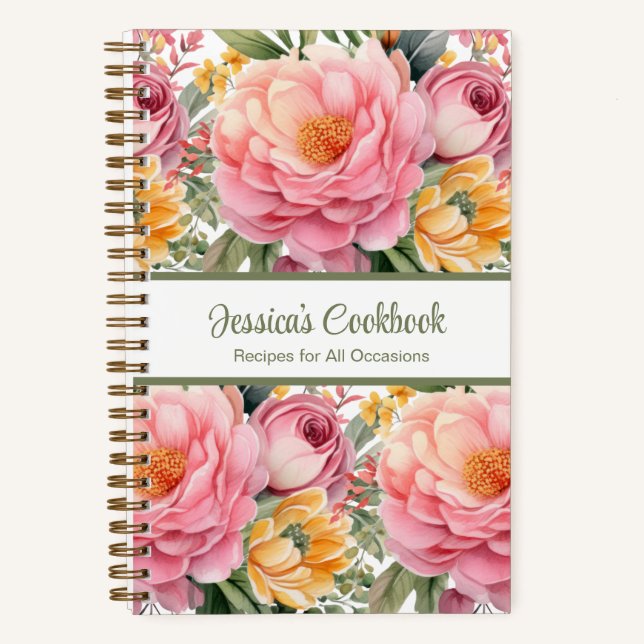 Livre de recettes personnalisé Carnet de notes de  (Recto)