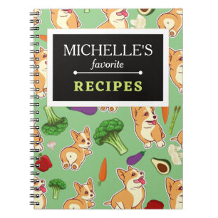Livre de recettes personnalisé de Corgi et de Moti