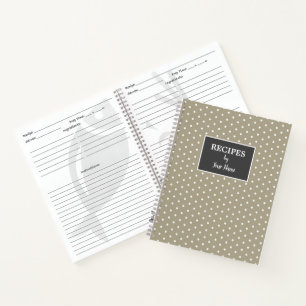 Livre de recettes personnalisé Pointe Polka Blanc
