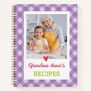 Livre de Recettes Personnalisé (Votre Photo) Cahie