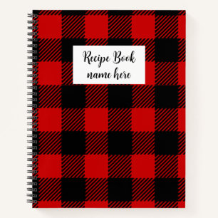 Livre de recettes personnalisées Red Plaid