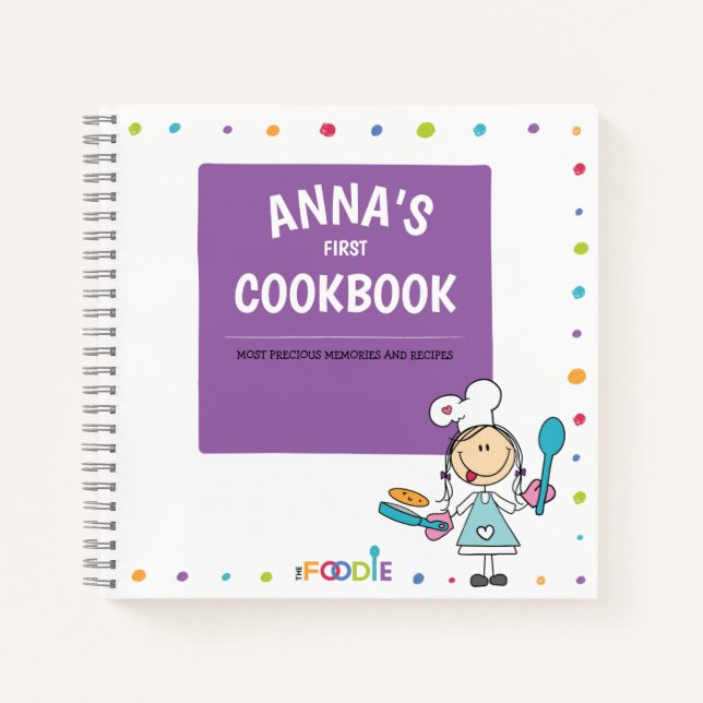 Livre de recettes pour enfants personnalisés (Devant)