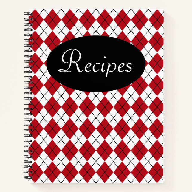 Livre de recettes rouge classique (Devant)