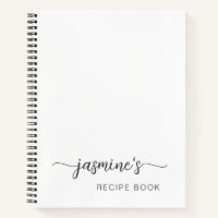 Livre de recettes simple et blanc signature de cui