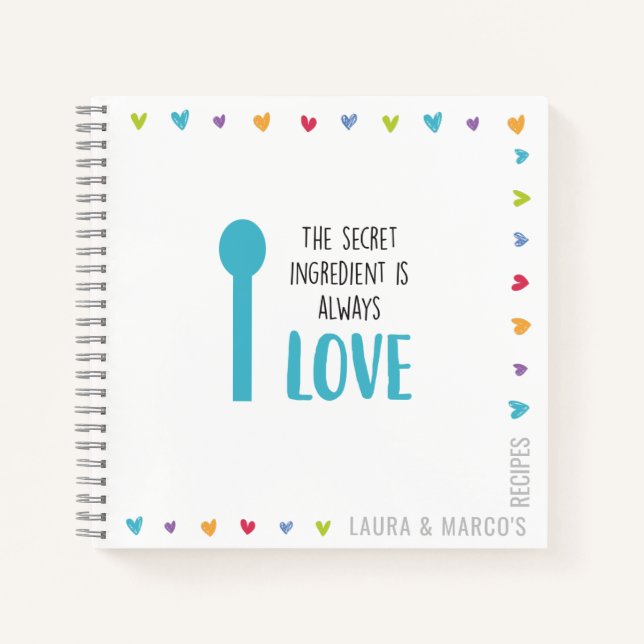 Livre de recettes vierge pour les couples (Devant)