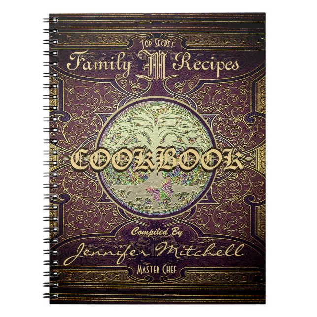 Livre de recettes Vintage personnalisé (Devant)