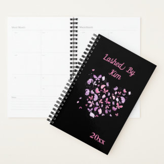 Livre de rendez-vous Black Purple Butterfly floral